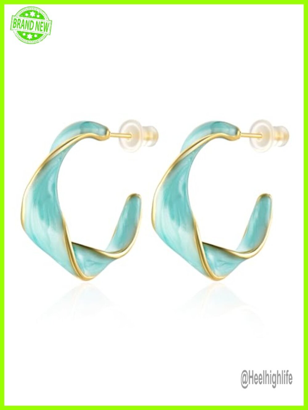 Twisted Hoop Earrings Alloy 925 Sterling Silver Needle Hinged Hoop